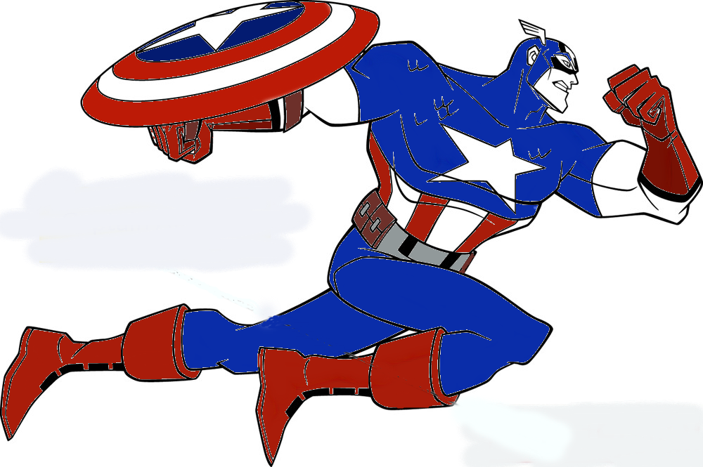 Chibi Superhero Captain America clipart. Free download transparent 