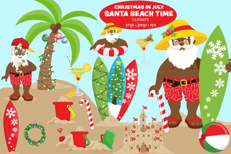 christmas in july clipart