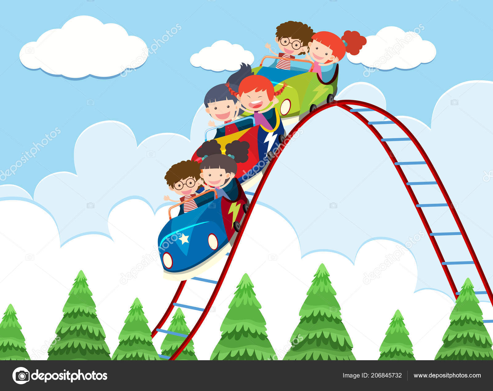Children in amusement park. Children have fun in amusement park - Clip ...