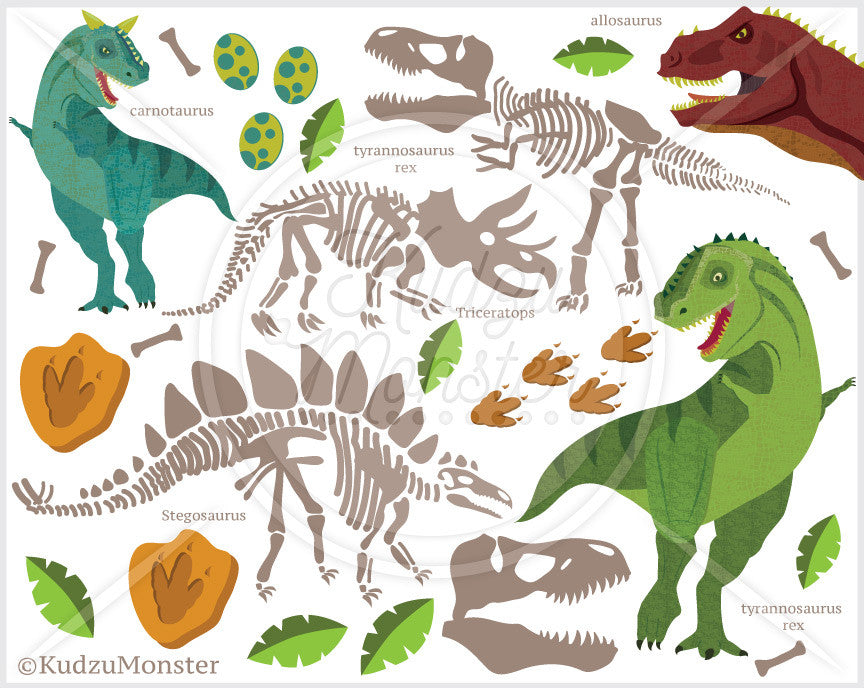 dinosaur fossil clipart