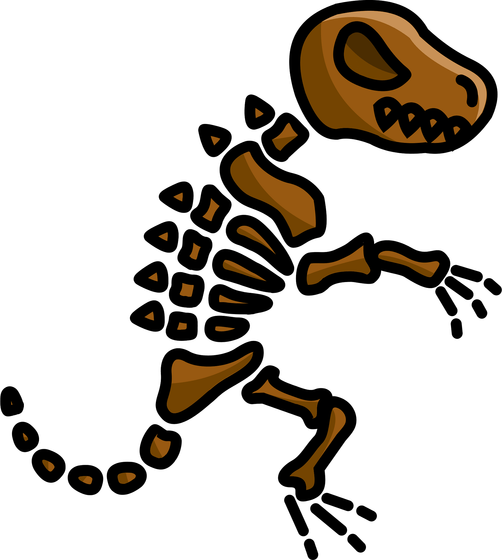 Dinosaur Fossils and Bones Clipart and Vectors - Clip Art Library