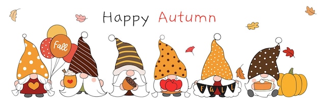 fall gnome clipart