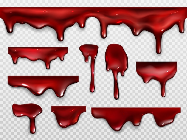 Blood Clipart 19 Files Bundle, Halloween SVG Set, Blood Drip