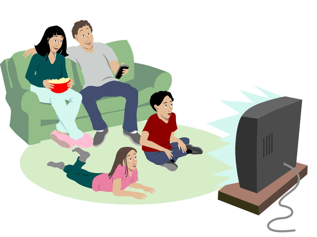 Family Watching Tv Vector Art, Icons, and Graphics for Free Download