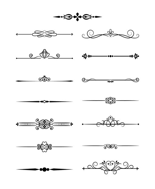 decorative line divider clipart
