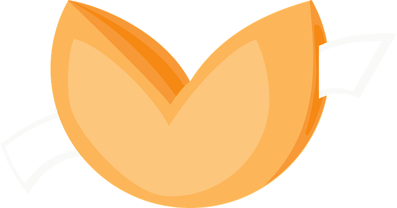 Premium Vector | Vector hand drawn chinese fortune cookie clipart 