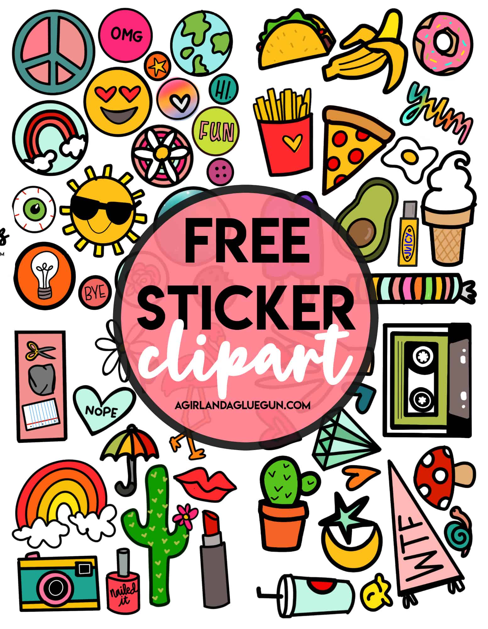 Cute sticker transparent background png cliparts free download clip