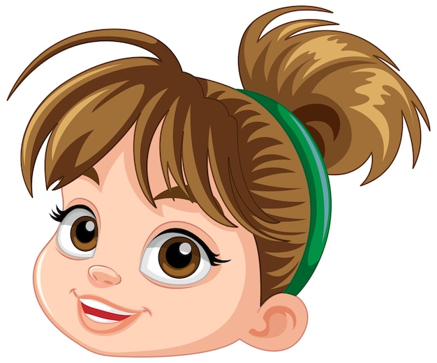 Cartoon Girl Brown Curly Hair Stock Illustrations – 2,042 Cartoon ...