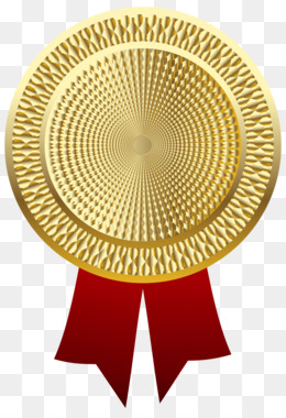 Gold medallion with blue ribbon #702118 | Clipart.com School Edition