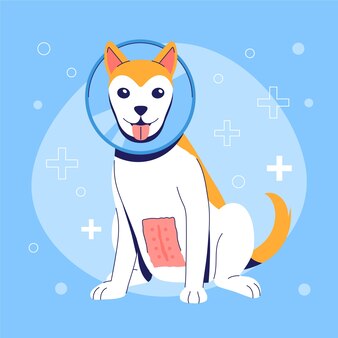 sick dog clipart