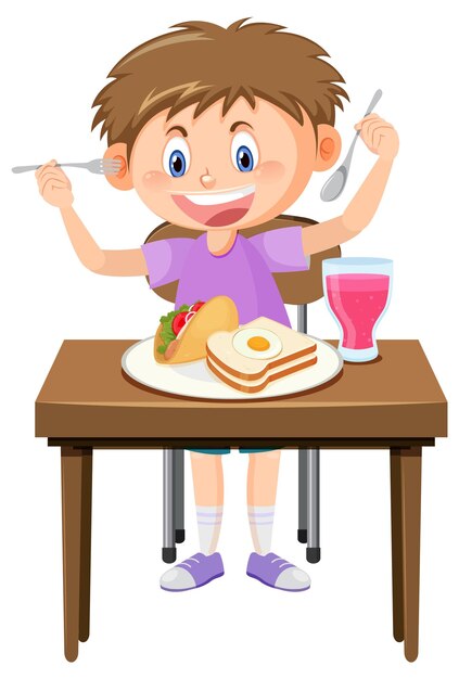 eating lunch clipart
