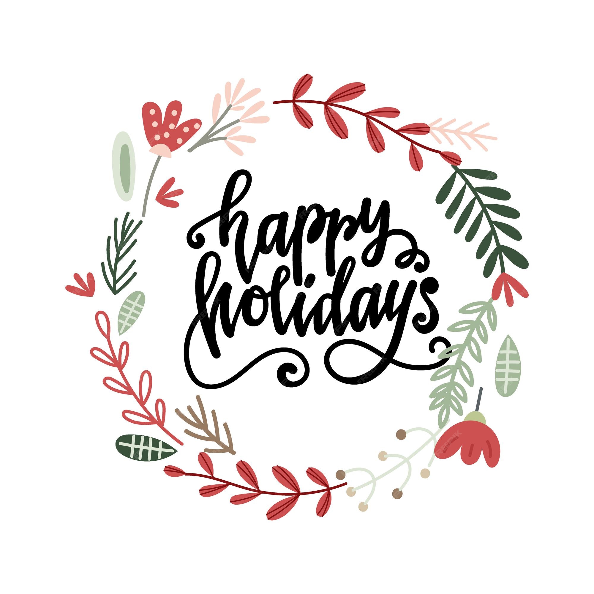 Happy Holidays Script Vector Art Icons And Graphics For Free Clip 
