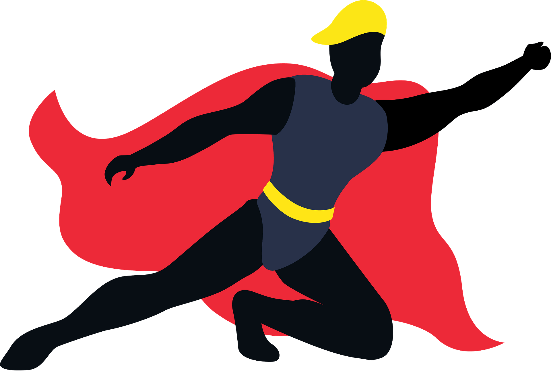 Superhero flying big cape clipart graphics By blessedgrafik - Clip Art ...