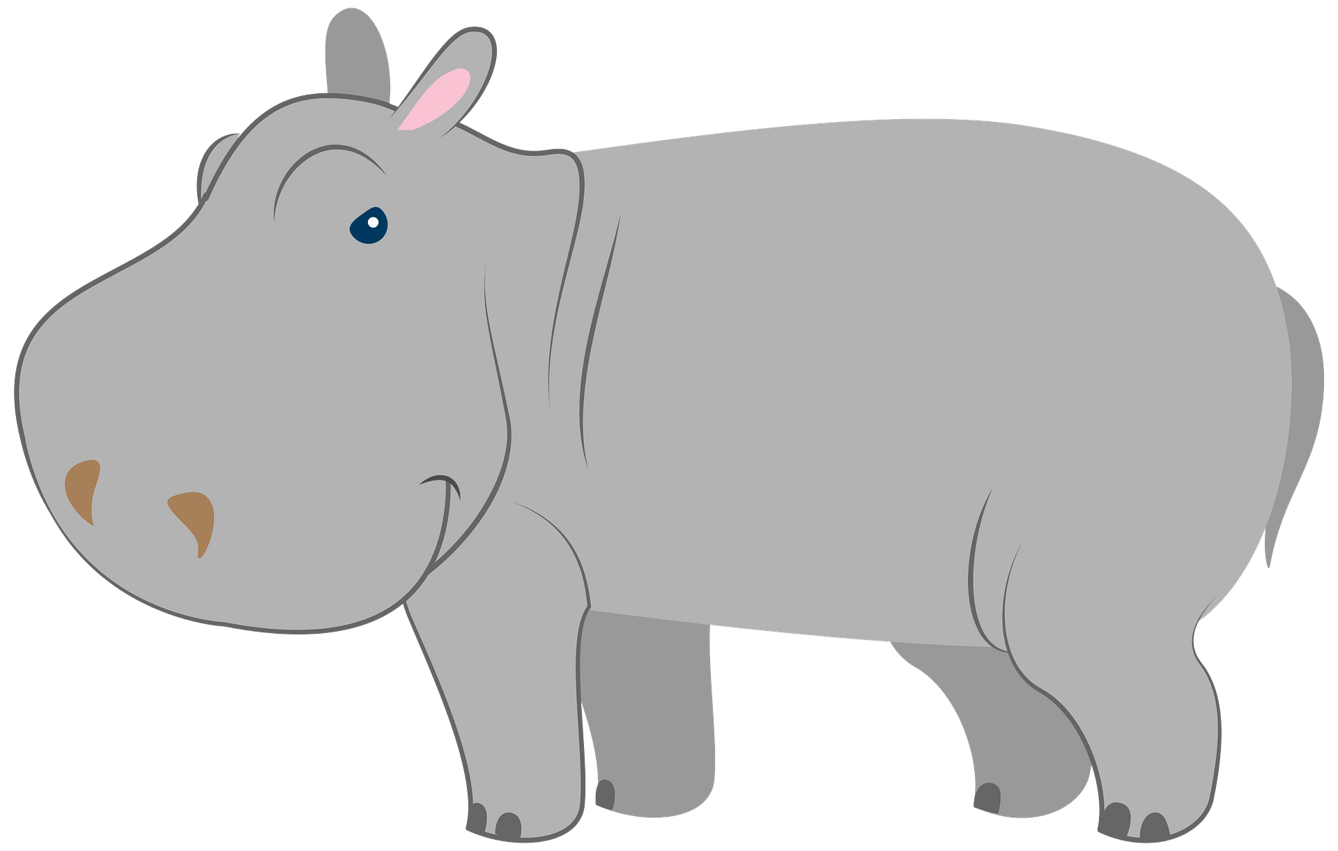 Hippo clipart, cute illustration. Free | Free Photo - rawpixel - Clip ...