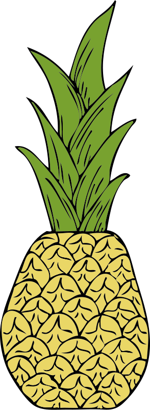Fruit Clipart-whole tropical pineapple fruit clip art