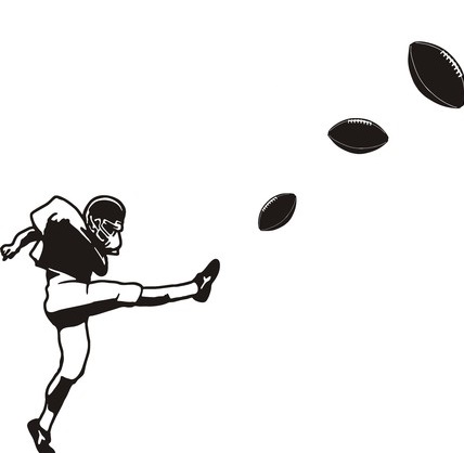 football kicker clipart