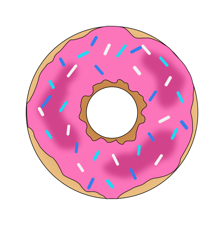 pink donut clipart