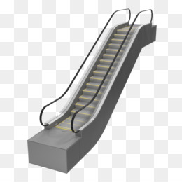 Set of realistic escalator stairway isolated Vector Image
