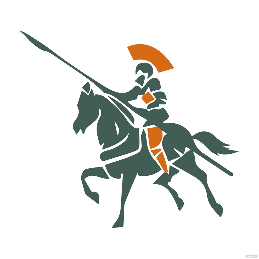 knight on a horse clipart