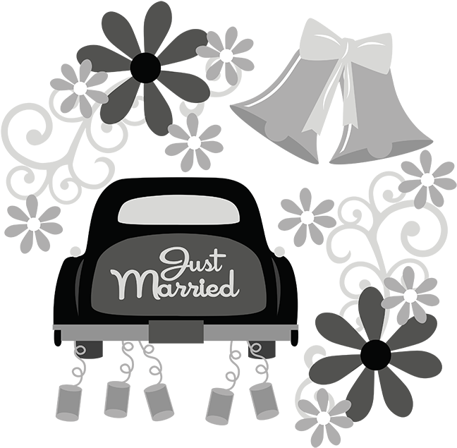 Wedding Day Clipart, Just Married - Clip Art Library