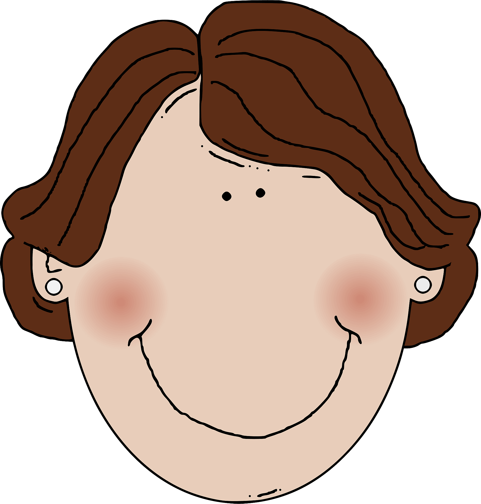 girl with brown hair clipart