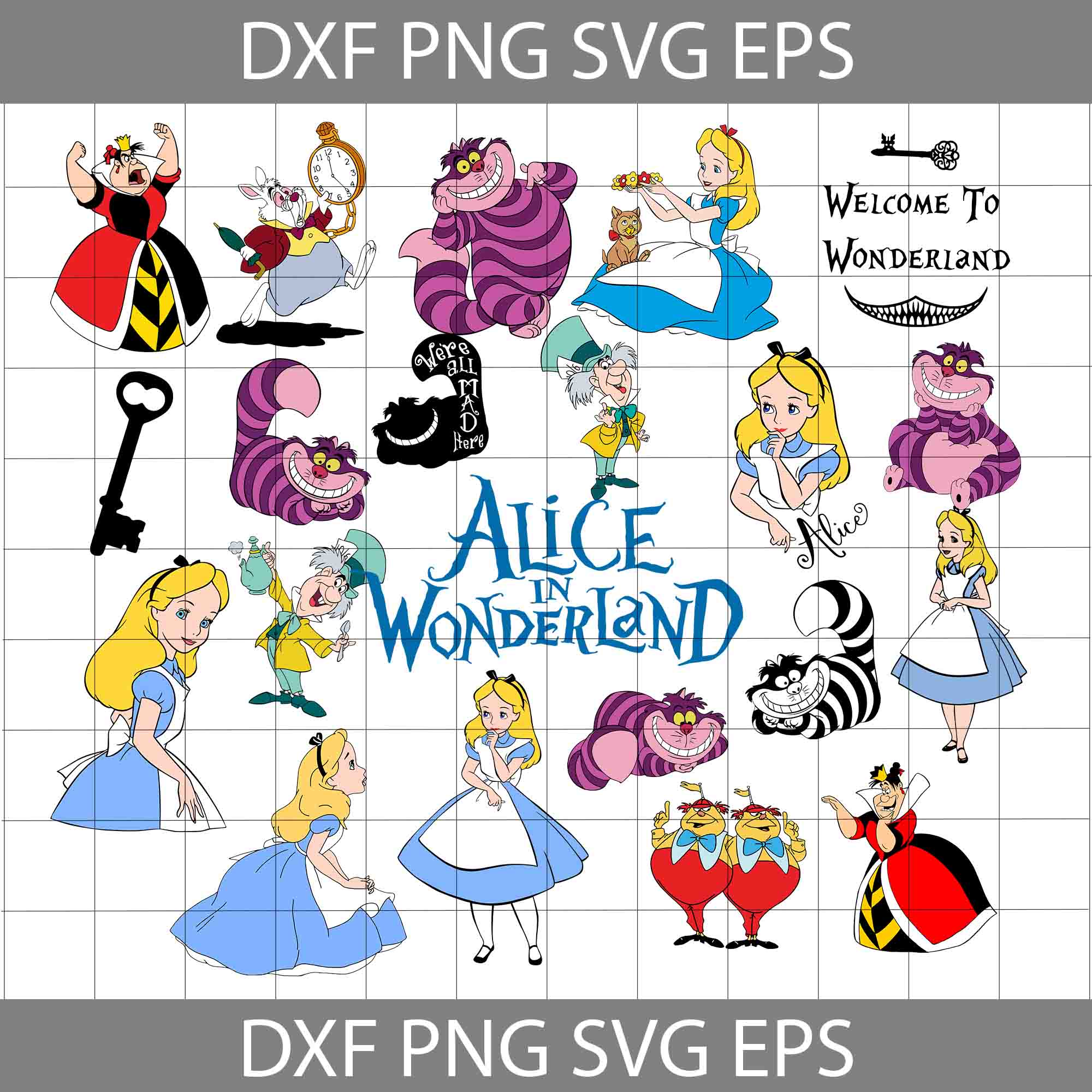 alice and wonderland clipart