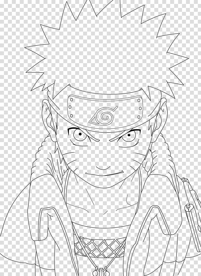 naruto clipart black and white