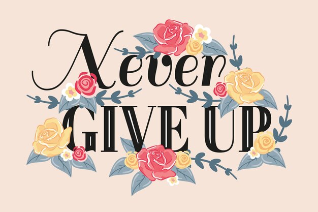 Cute Cartoon Print With Rocket And Lettering Never Give Up Great - Clip ...