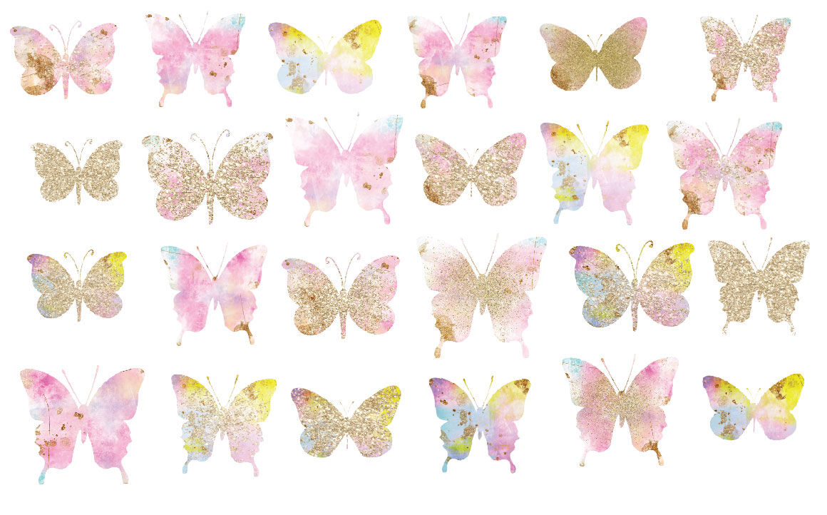 gold butterfly clipart