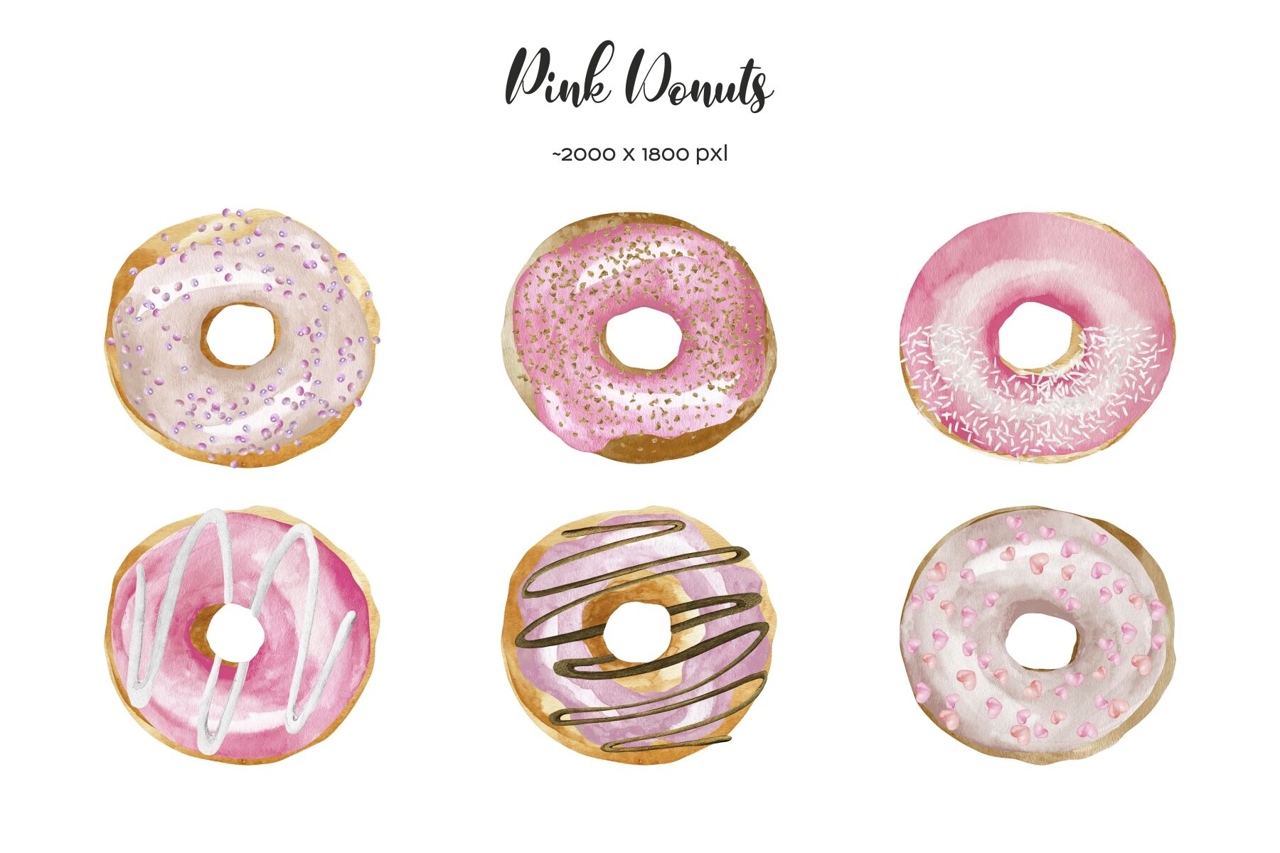pink donut clipart
