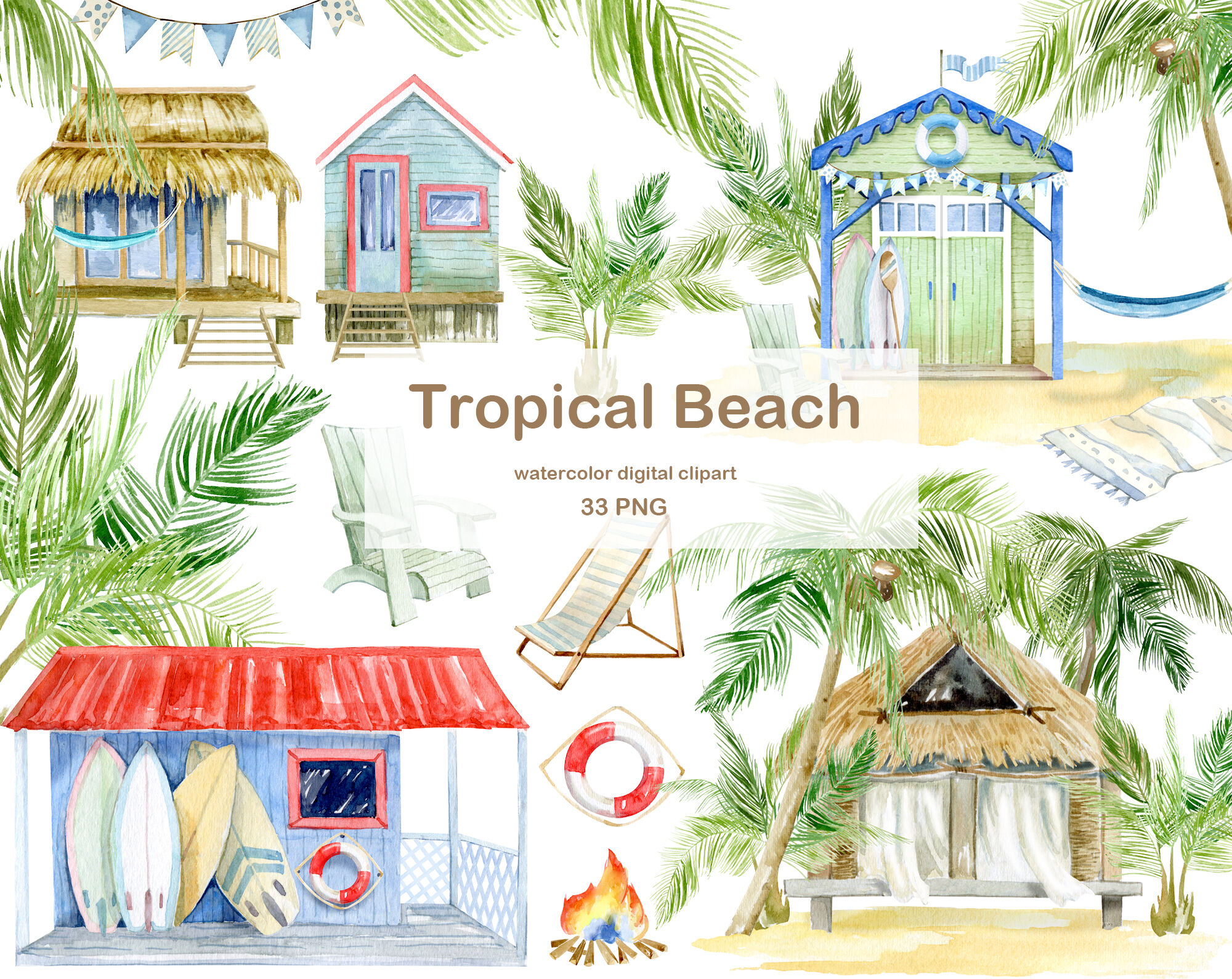 Ori 4260847 1ilvw3bri2lo5voh0bxakolqqe2uwbrn792koelq Watercolor Tropical Beach House Clipart House Illustration Summer 