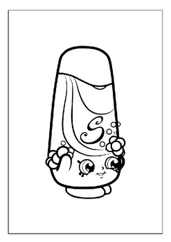 shopkins black and white clipart
