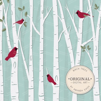 birch tree clipart