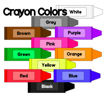 Clip Art: Big Crayons Color I