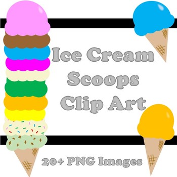 Ice cream scoops collection Royalty Free Vector Image