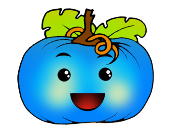 blue pumpkin clipart