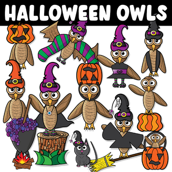 cute owl halloween clipart