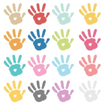 Watercolor Handprint Clipart, Painted hands Clipart, Handprint Png ...