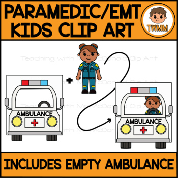 Everyday Heroes 9-11 Clip Art, EMT Badges for Kids