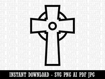 cross outline clipart