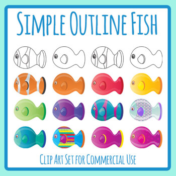 Exotic Ocean Fish Simple Flat Clip Art 22351478 PNG - Clip Art Library