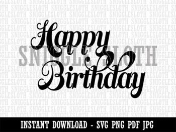 elegant happy birthday clipart
