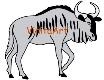 Wildebeest - vector clipart