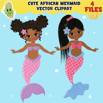 black mermaid clipart
