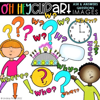 Clip Art - Question Words - Clip Art Library