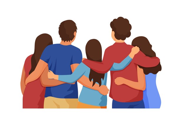 10400 Group Hug Illustrations Royalty Free Vector Graphics Clip Art Library 6934