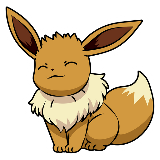 Pokemon Clip Art SVG DXF PNG PDF - Kawaii Eeveelution Illust