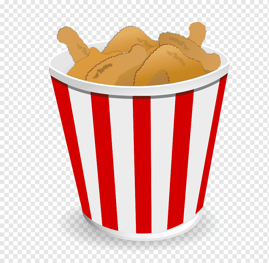 Crispy Fried Chicken &amp; Cup of Drink Served in Retail Background of 
