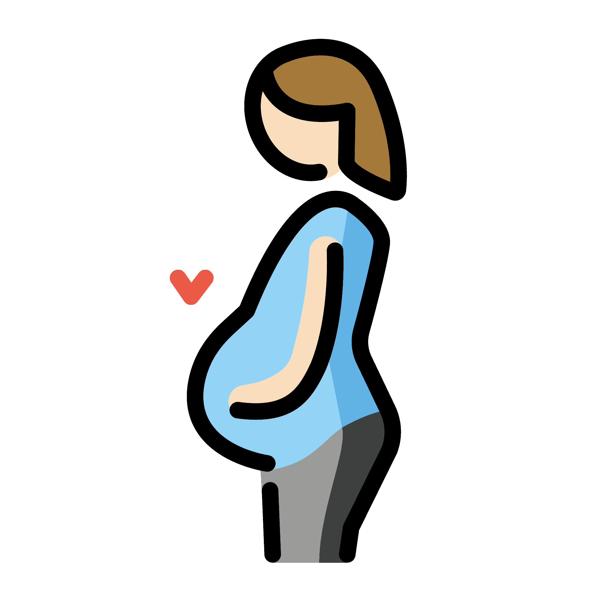 Pregnant women svg clipart. Maternity line art clipart.