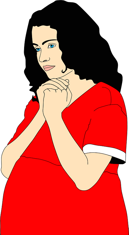 woman praying clipart